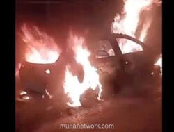 Kebakaran Mobil Landa Tol Wiyoto Wiyono Arah Pluit, Lalu Lintas Padat Merayap