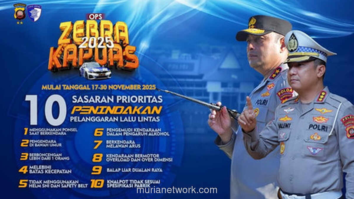 Operasi Zebra Kapuas 2025: Patroli & 10 Pelanggaran yang Akan Ditindak Polisi Kalbar
