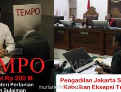Pengadilan Kabulkan Eksepsi Tempo, Gugatan Rp 200 M Amran Sulaiman Ditolak