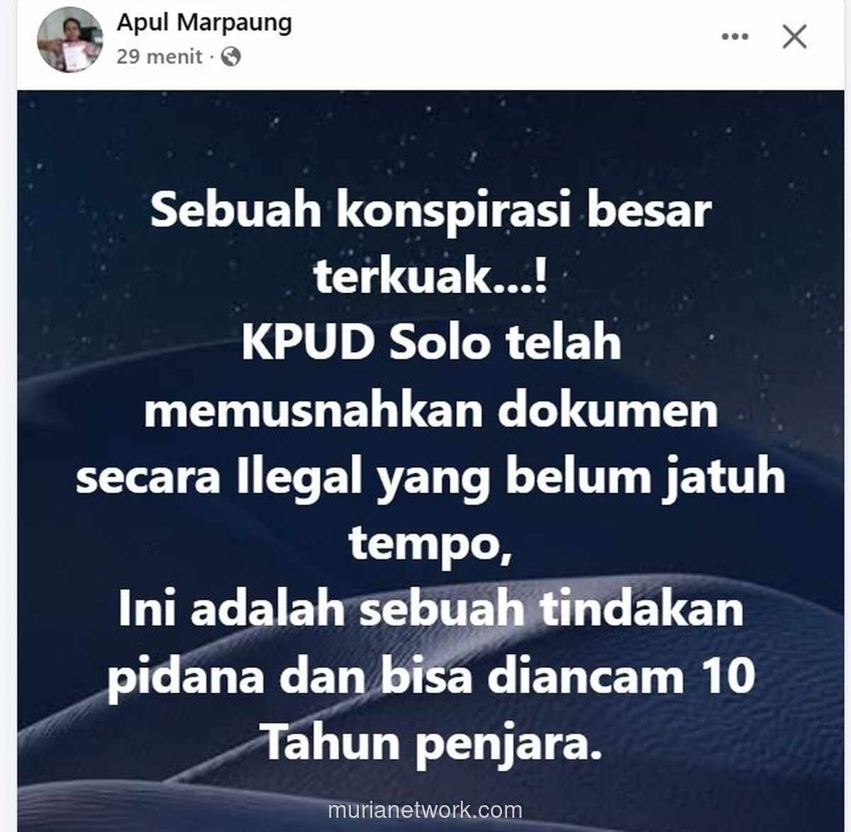 KPU Solo Musnahkan Arsip Jokowi, Ketua KIP Kaget dan Koreksi Aturan yang Sebenarnya