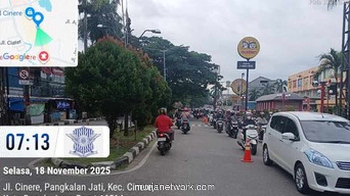 Rekayasa Lalu Lintas Contraflow di Cinere Depok, Berlaku 18 November-23 Desember 2025