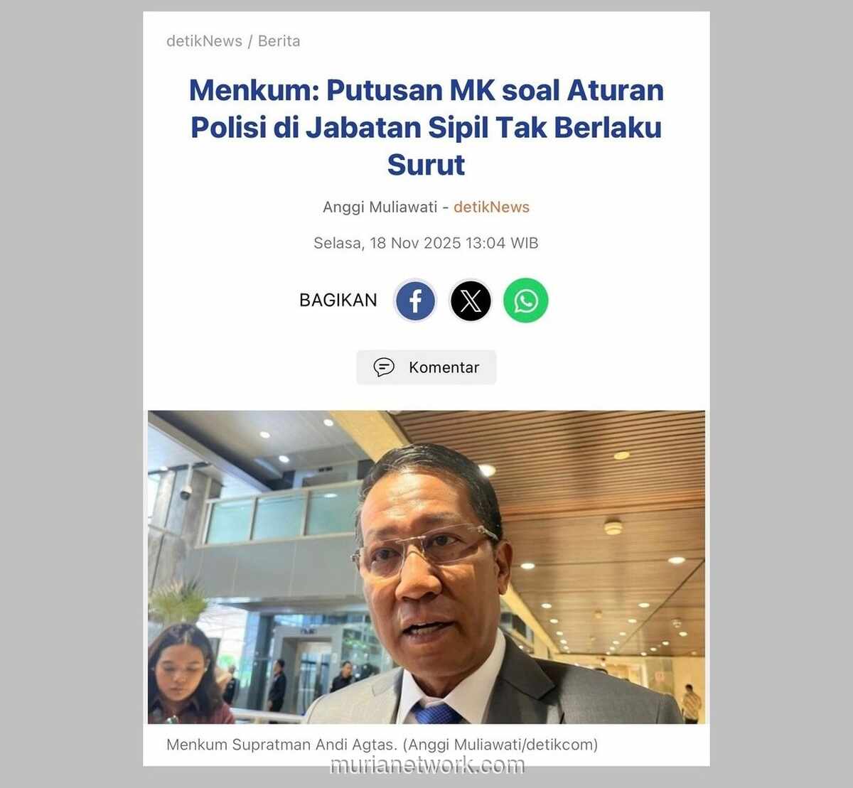 Pak Zainal Arifin Mochtar Bongkar Kekeliruan Logika Menkumham Soal Polisi Sipil