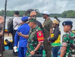 Dandim Mimika Ramaikan Festival Dayung dan Seni Budaya di Pomako