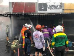 Setrika di Laundry Picu Empat Ruko di Pontianak Ludes Terbakar