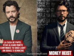 Pin Semangka Álvaro Morte di San Sebastian Serukan Hentikan Genosida