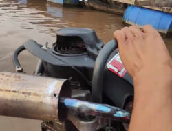Mesin Mio J Hidup di Atas Air, Warga Sambas Bikin Perahu Bermotor Nyeleneh
