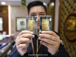 Harga Emas Antam dan Galeri24 Tergelincir di Penutupan Pekan