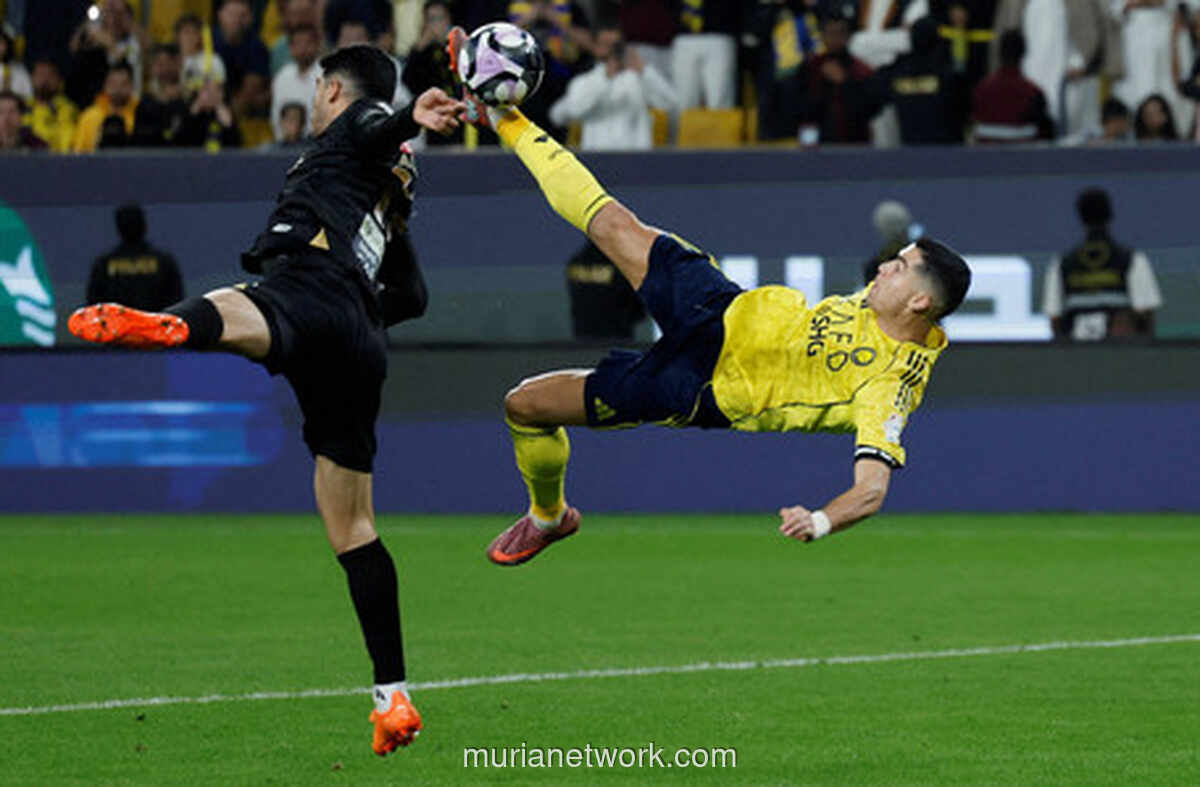 Ronaldo Guncang Liga Arab dengan Gol Salto di Usia 40