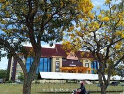 Pesona Tabebuya Kuning Warnai Mapolda Riau di Hari Pohon Sedunia