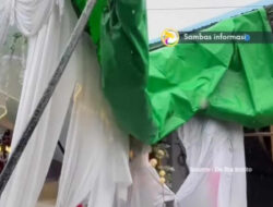 Tenda Pernikahan Ambruk Diterpa Hujan Lebat di Sambas