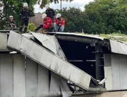 Atap MRT Jakarta Bolong Dihajar Pohon Tumbang di Senayan