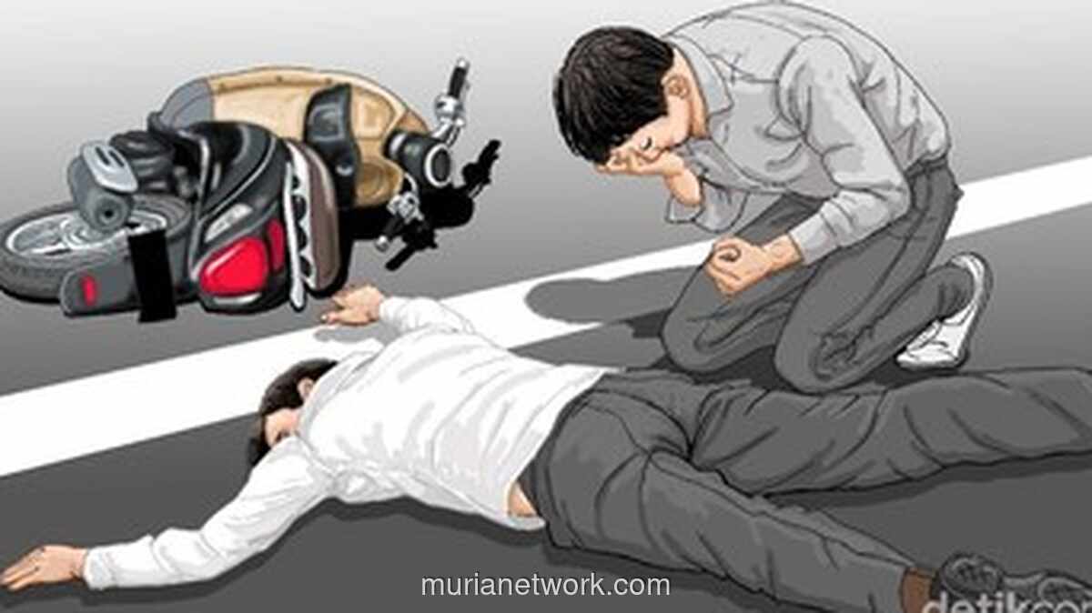 Kendaraan Lawan Arah Picu Motor Terjatuh di Cibinong, Dua Orang Terluka