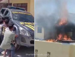 Kemarahan Warga Meledak, Polsek di Madina Hangus Dibakar Usai Terduga Bandar Dilepas