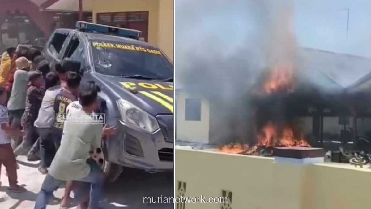 Kemarahan Warga Meledak, Polsek di Madina Hangus Dibakar Usai Terduga Bandar Dilepas