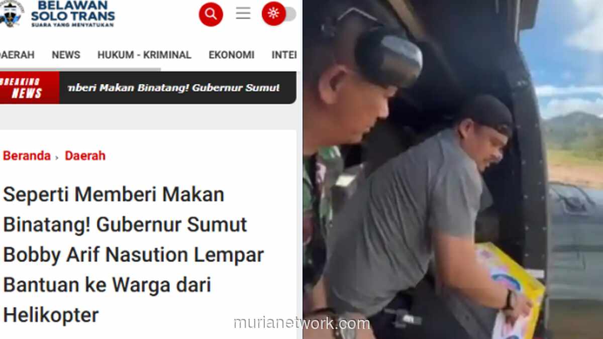 Bobby Nasution Lempar Bantuan dari Helikopter, Netizen Soroti Jenis dan Cara Distribusi