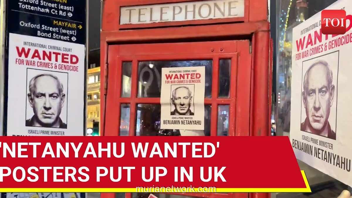 Poster Buronan Netanyahu Menghiasi Sudut-Sudut London