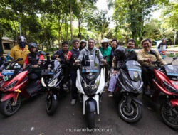 Sunmori Unik di Jakarta: Derum Motor Listrik dan Bensin Bersautan di Taman Mataram