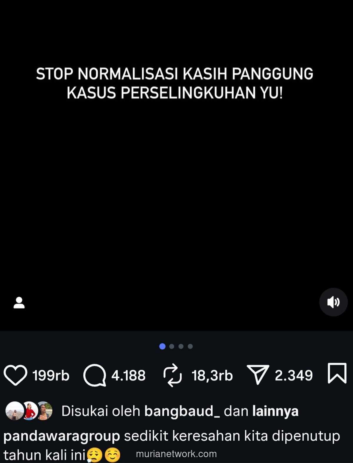 Pandawaragroup Serukan: Stop Jadikan Perselingkuhan Sebagai Tontonan Publik!