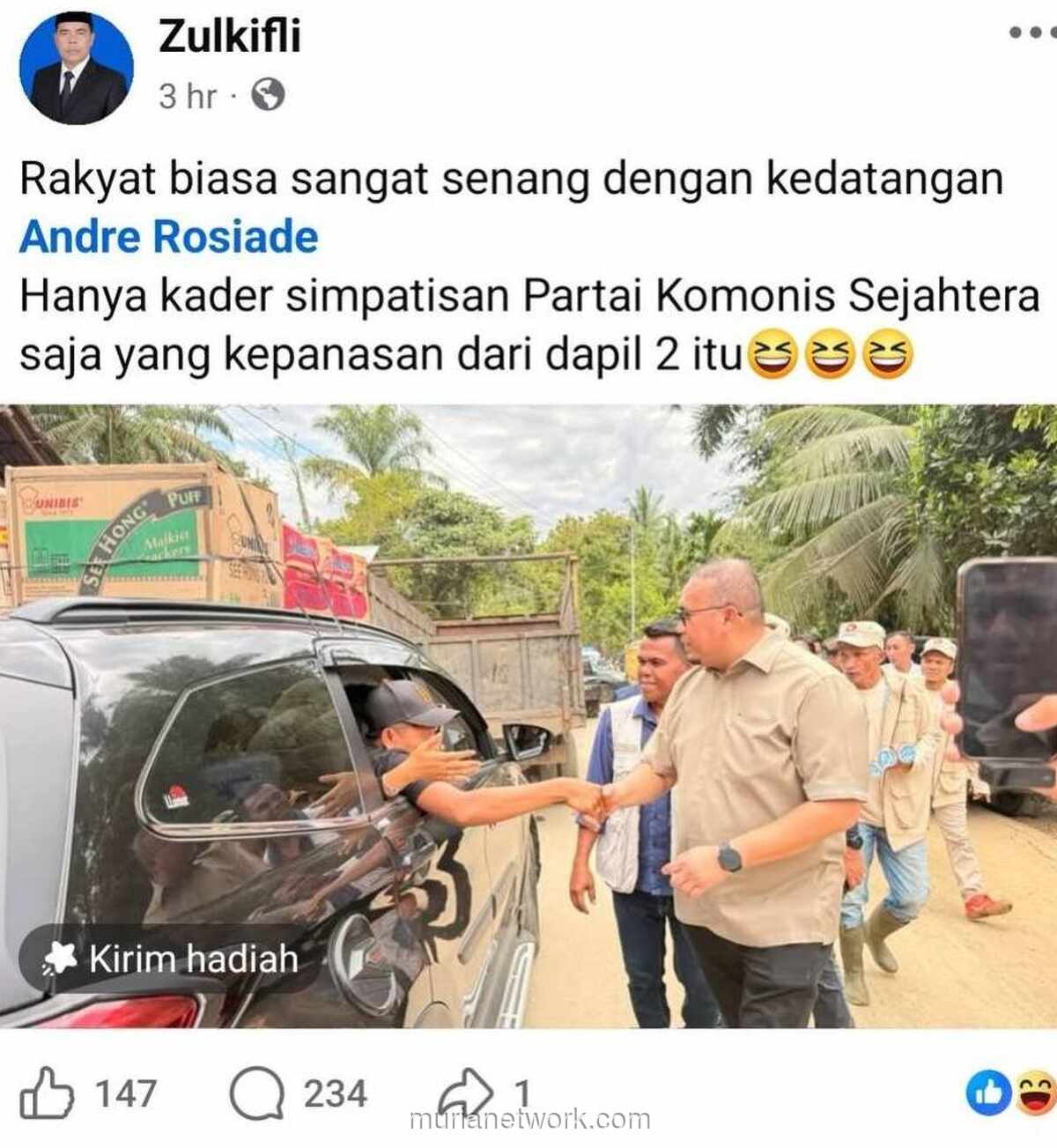 Postingan Sindiran Partai Komonis Sejahtera Picu Badai Kritik di Tengah Bencana Sumbar