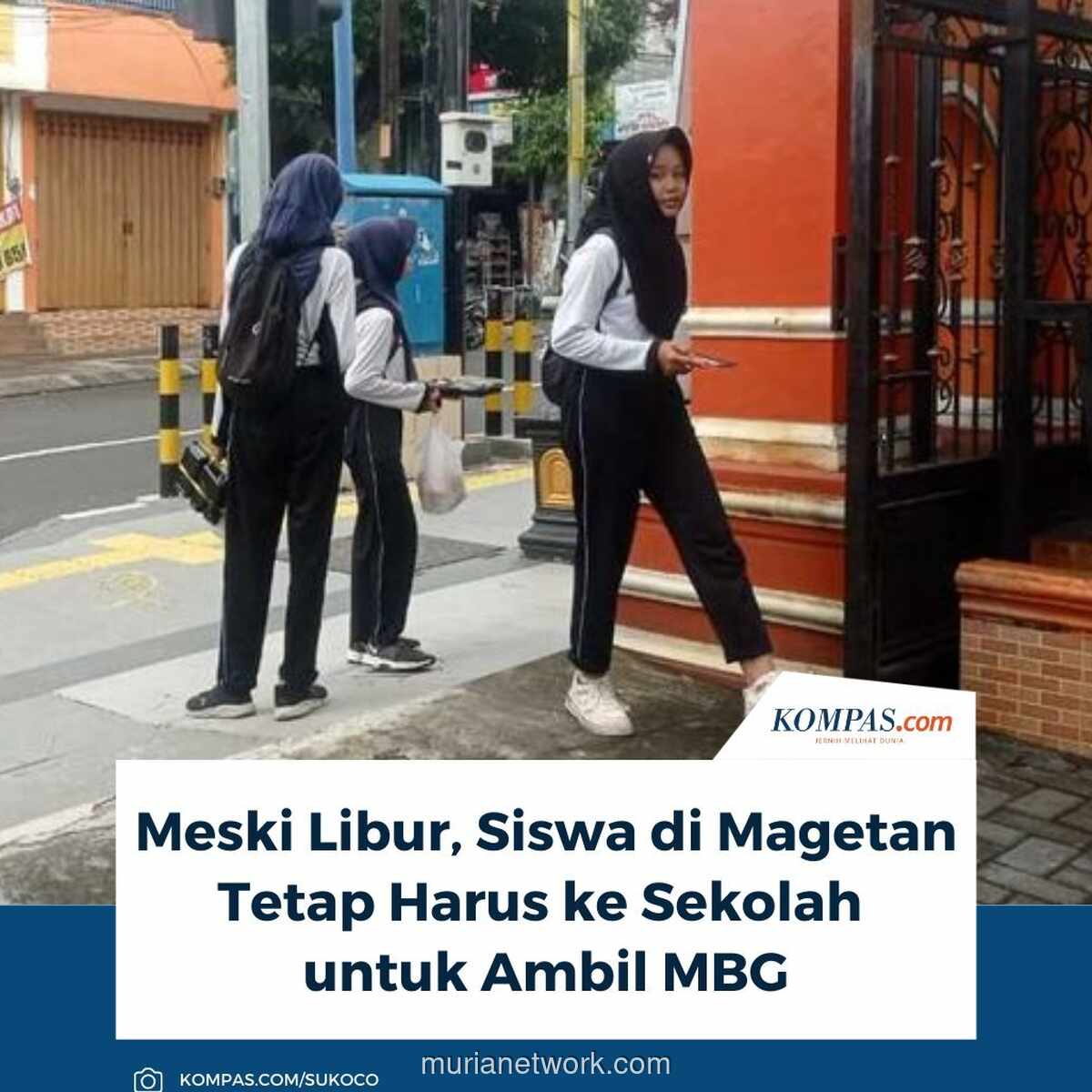 Libur Panjang, Anak-Anak Magetan Tetap Antre Jemput Ransum Sekolah