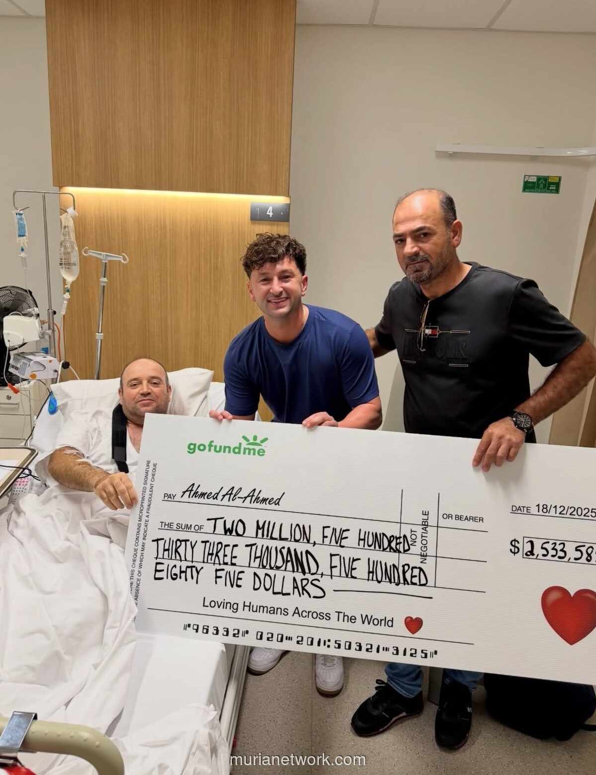 Cek Rp28 Miliar untuk Pahlawan Biasa di Ranjang Rumah Sakit Sydney