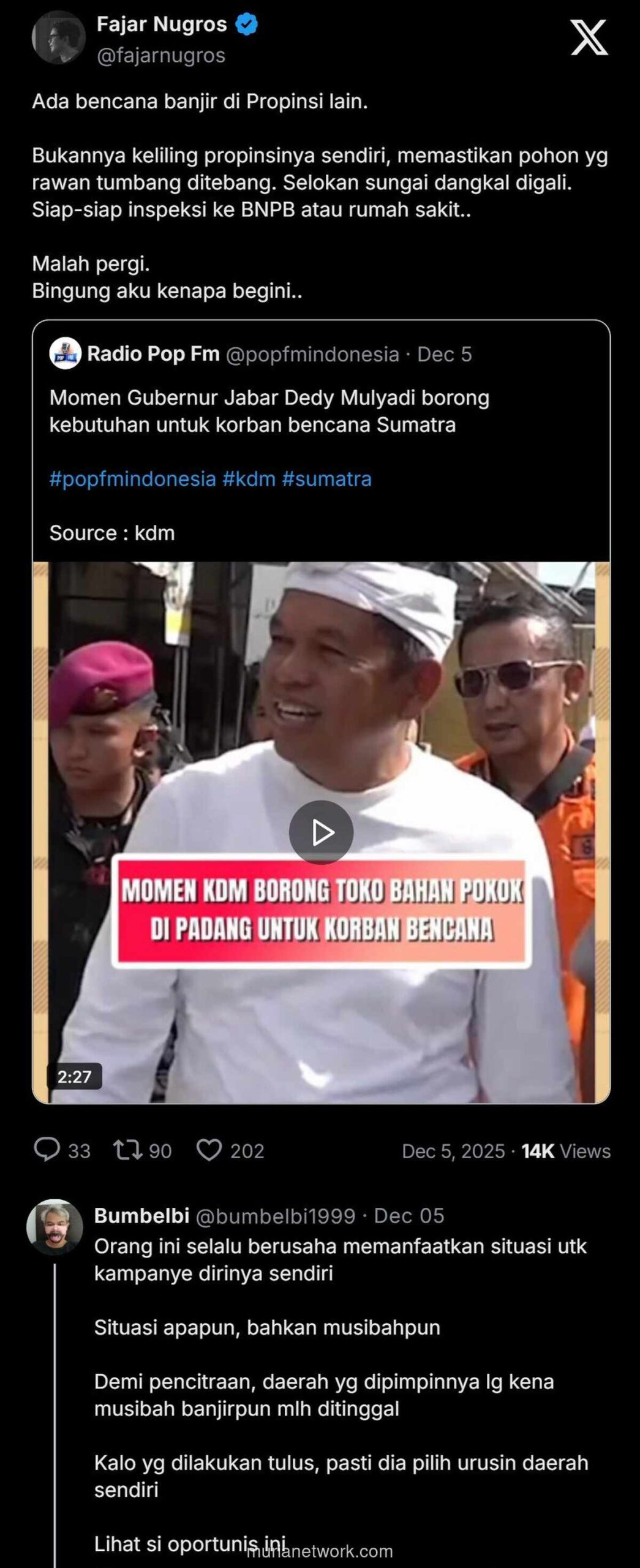 Banjir Bandung Melanda, Gubernur Malah Dikecam karena Ditinggalkan