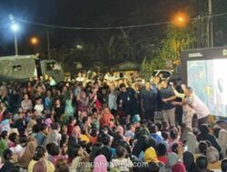 Prabowo Rayakan Malam Tahun Baru Bersama Pengungsi Tapsel