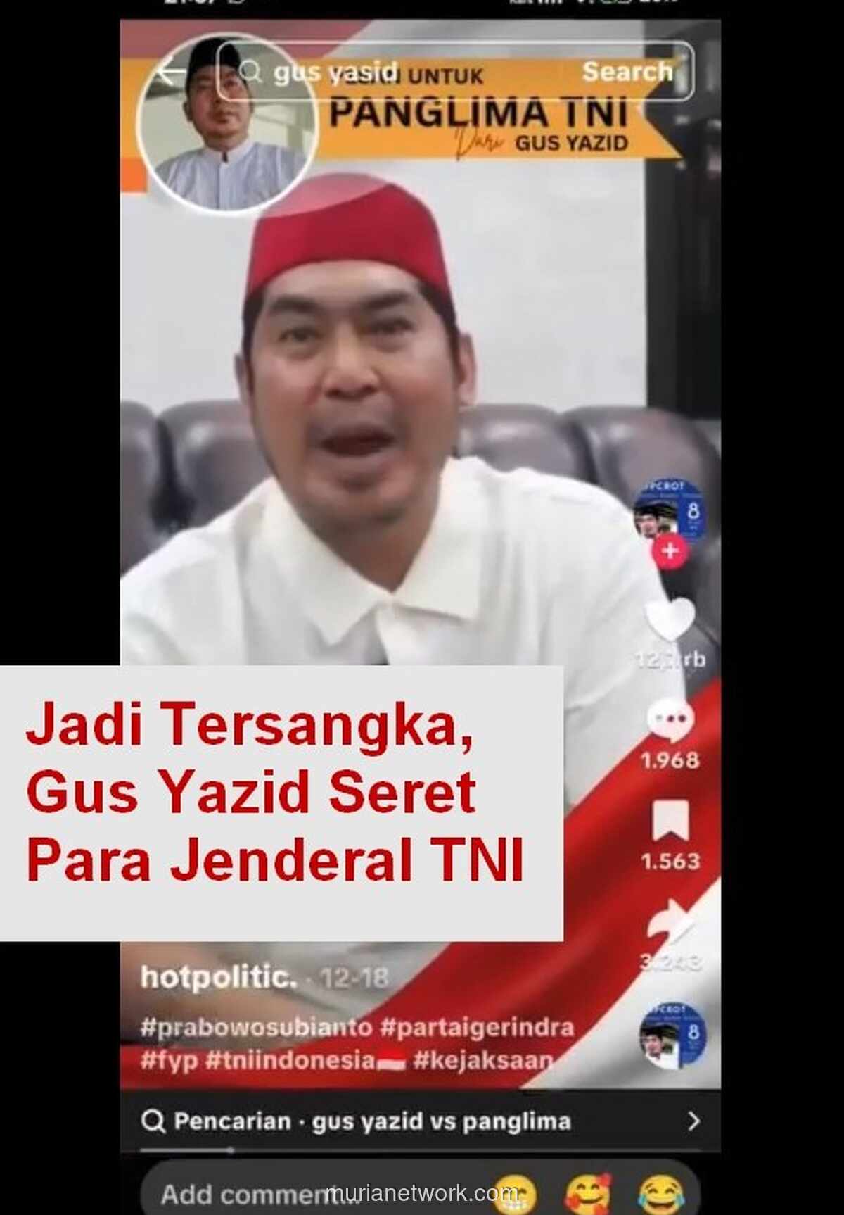 Gus Yazid Buka Suara: Dana Miliaran dan Nama-Nama Jenderal di Balik Kasus BUMD