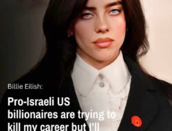 Billie Eilish Berhadapan dengan Miliarder AS, Tegaskan Dukungan untuk Palestina Tak Bisa Ditawar