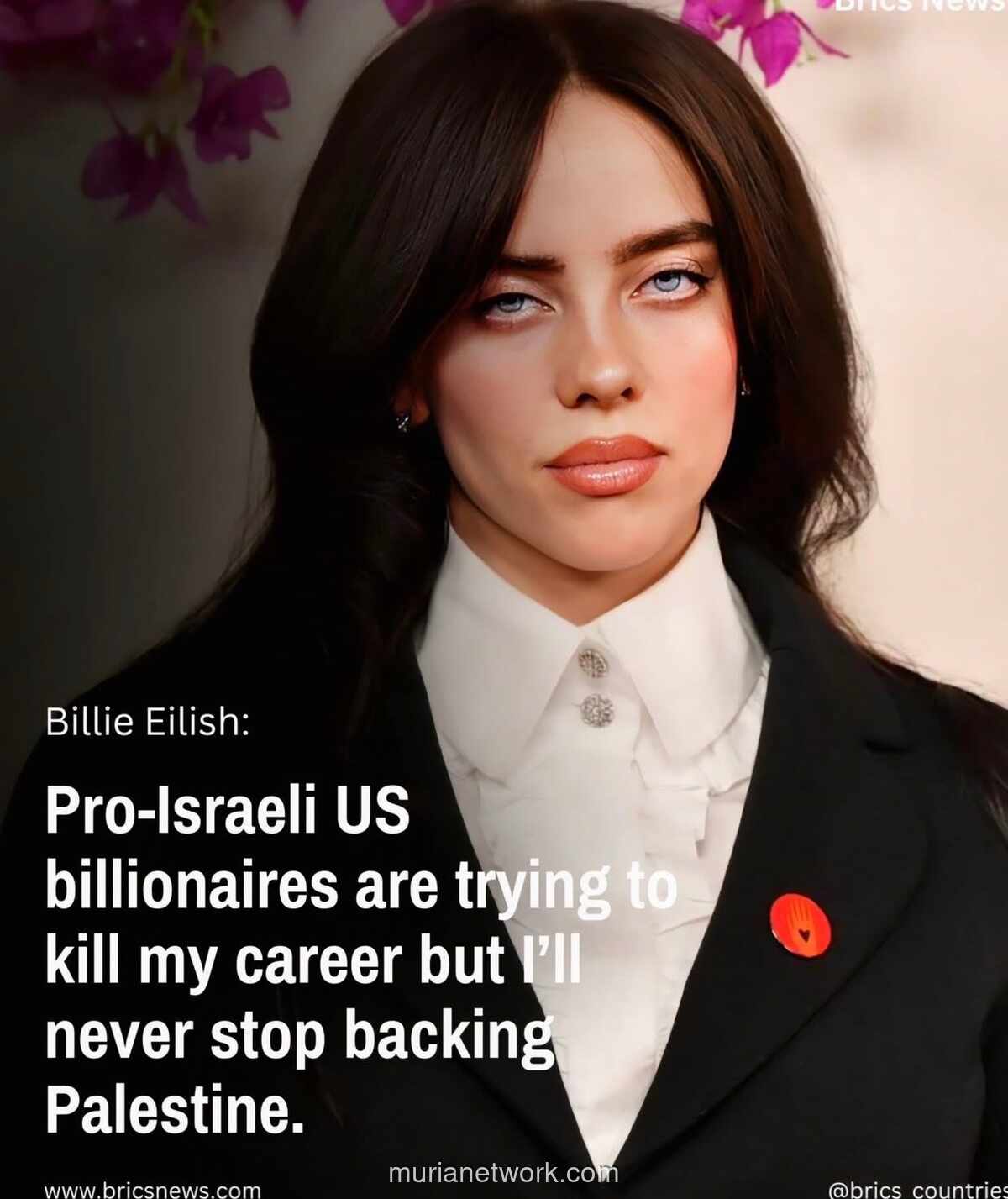 Billie Eilish Berhadapan dengan Miliarder AS, Tegaskan Dukungan untuk Palestina Tak Bisa Ditawar