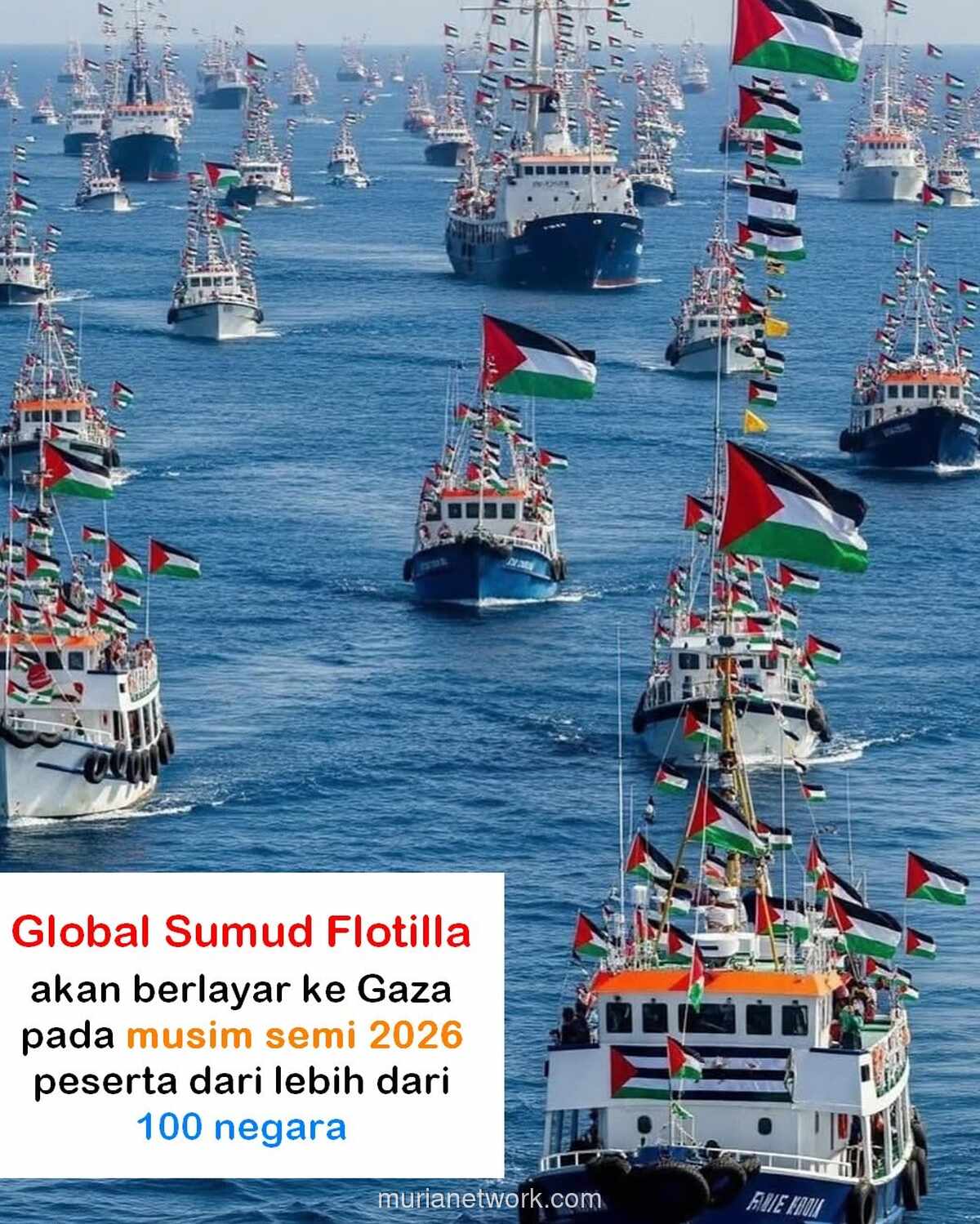 Armada Kemanusiaan Global Siap Hadang Blokade Gaza pada 2026