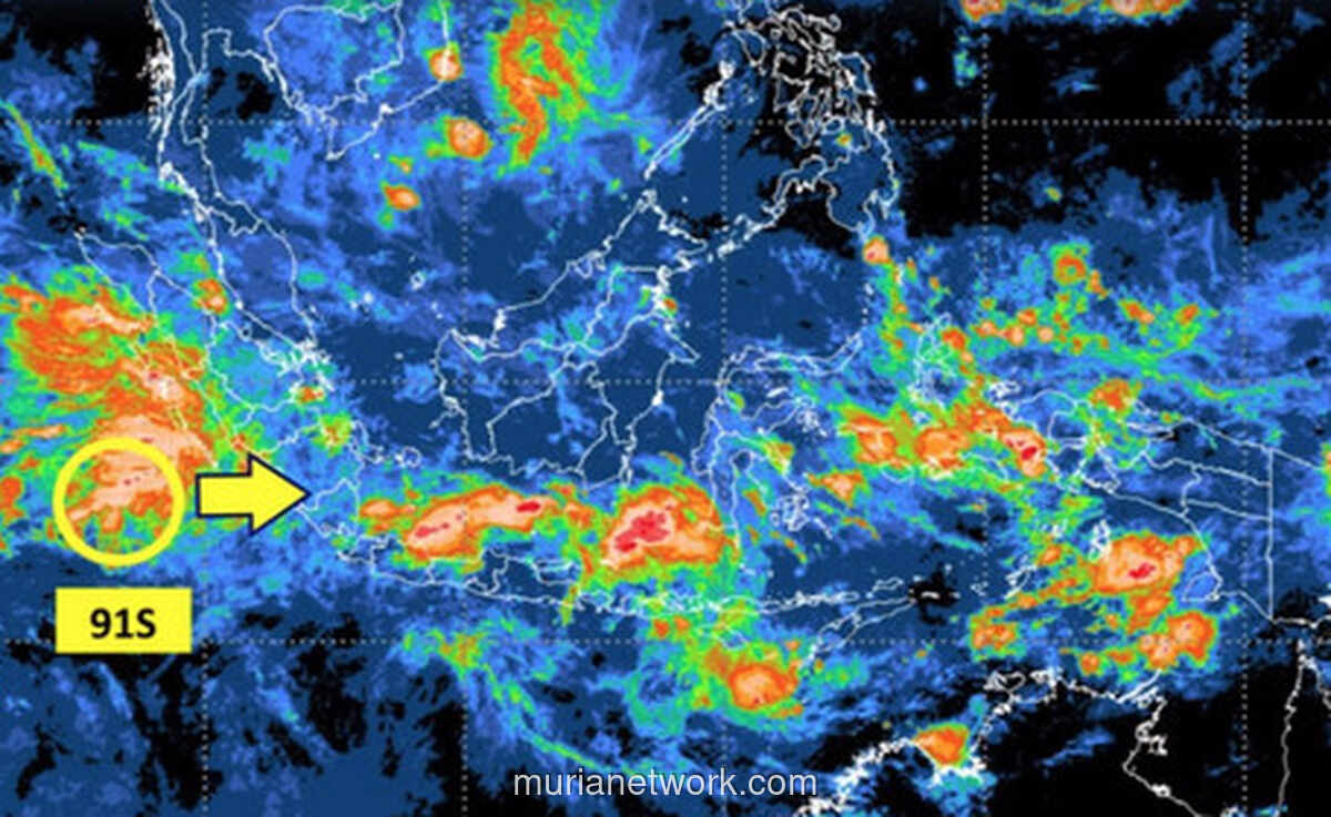 Bibit Siklon 91S di Selatan Lampung, BMKG: Peluang Berkembang ke Level Siklon Tropis Masih Rendah