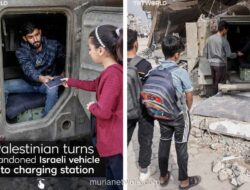 Dari Rongsokan Perang, Seorang Pemuda Gaza Sulap Tank Jadi Sumber Kehidupan