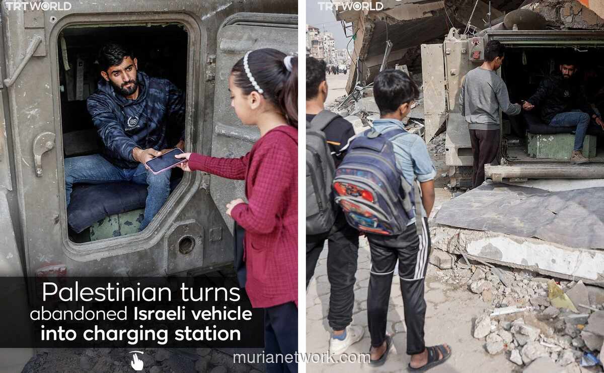 Dari Rongsokan Perang, Seorang Pemuda Gaza Sulap Tank Jadi Sumber Kehidupan