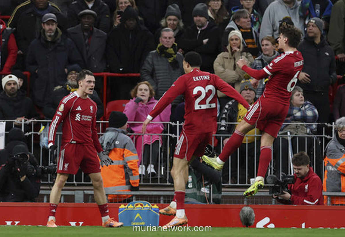 Liverpool Kembali ke Jalur Kemenangan, Wolves Terpuruk Lebih Dalam