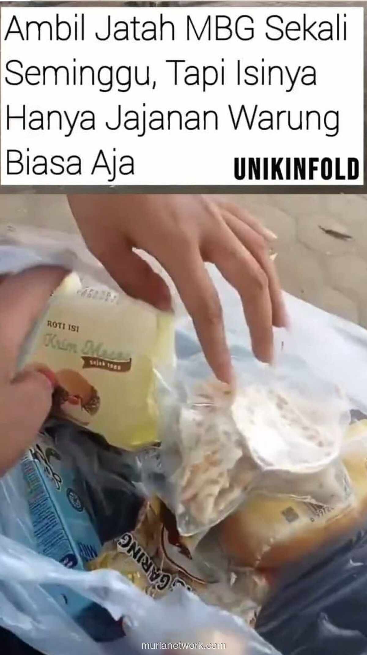 Video Ibu Murid Soroti Isi Paket Makanan Bergizi Sekolah: Cuma Jajanan Warung!
