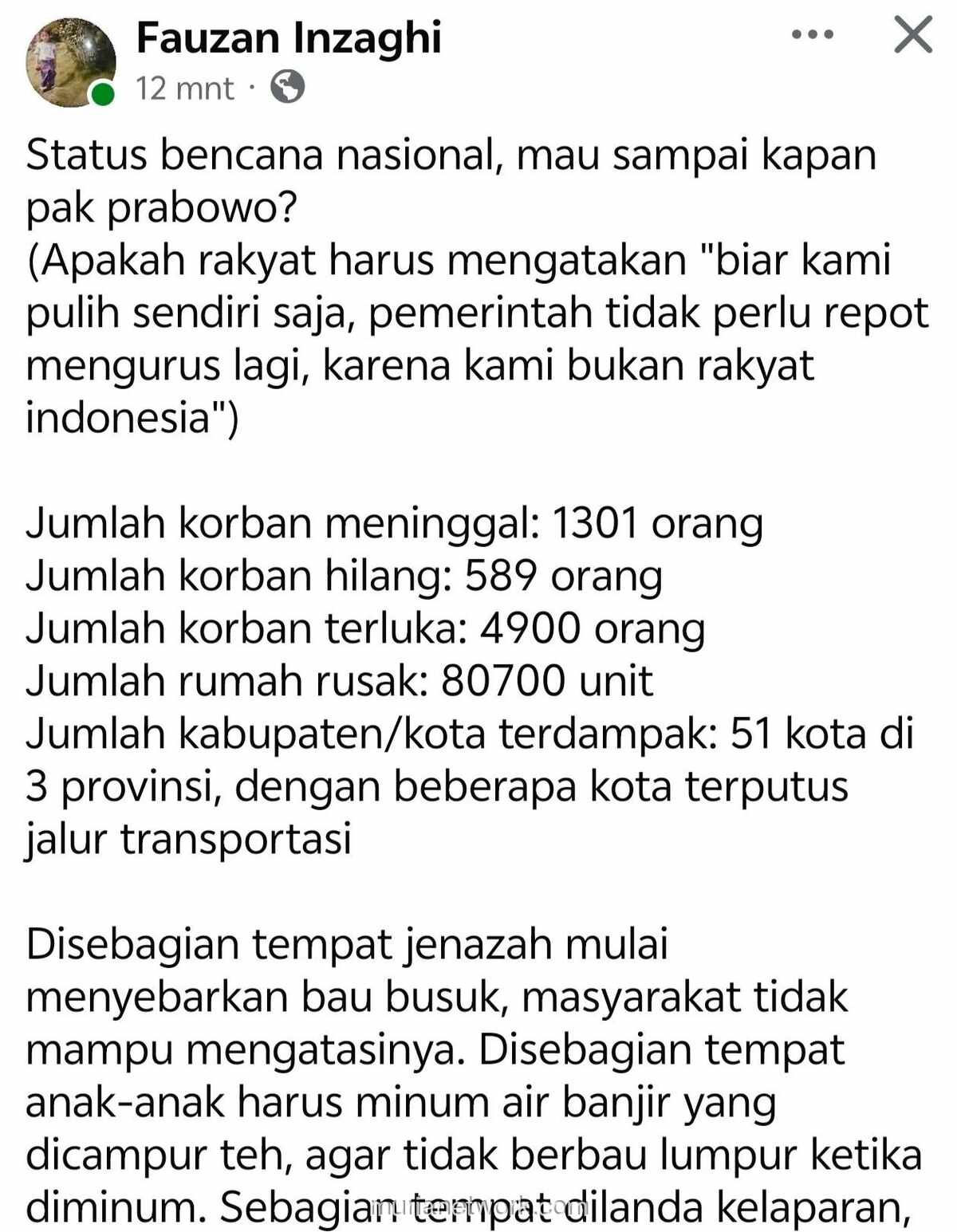 Bencana Nasional: Rakyat Terlantar, Pemerintah Diam