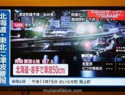 Gempa 7,6 SR Guncang Jepang Utara, Tsunami 40 Cm Hantam Dua Pelabuhan