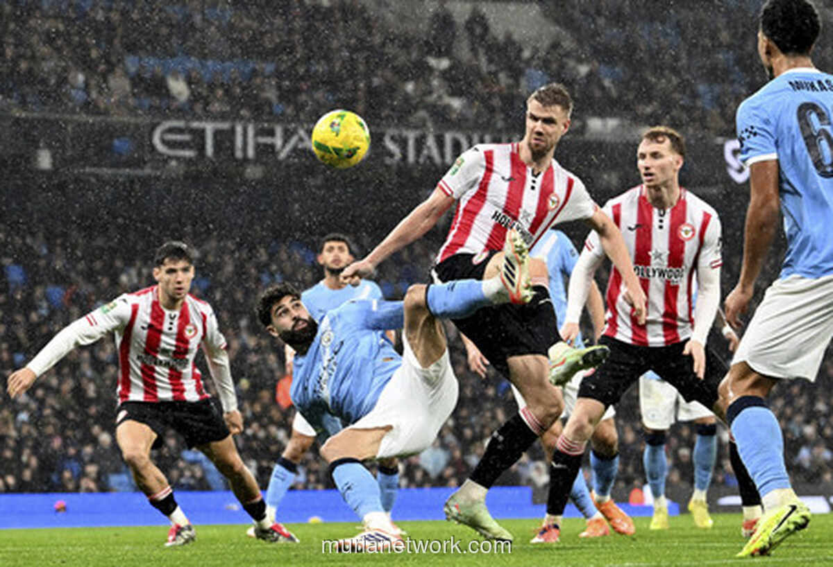 City Tuntaskan Brentford, Lolos ke Semifinal Piala Liga
