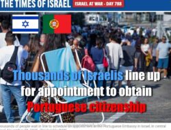 Gelombang Warga Israel Berebut Paspor Portugal, Antrean Mengular di Tel Aviv
