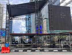 Panggung Utama Tahun Baru 2026 Mulai Dibangun di Bundaran HI