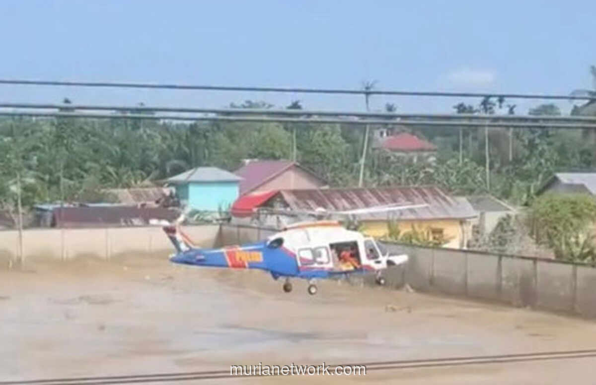 Helikopter Polri Bertahan di Udara, Bantuan Dikirim Lewat Manuver Mencekam di Aceh Tamiang