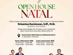 Rumah Dinas Wagub Kalbar Dibuka Dua Hari untuk Rayakan Natal Bersama Warga