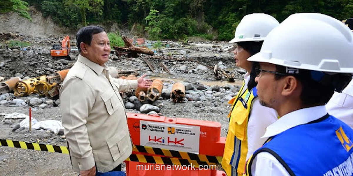 Prabowo Turun Langsung, Pantau Perbaikan Jalan Lembah Anai Pascabencana
