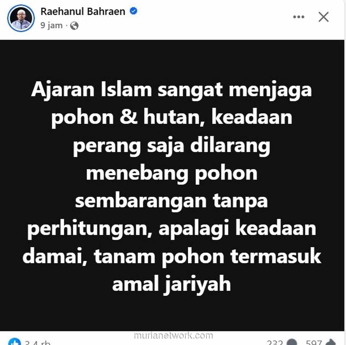 Etika Perang Islam: Larangan Merusak Lingkungan dari Masa Rasulullah hingga Khalifah Abu Bakar