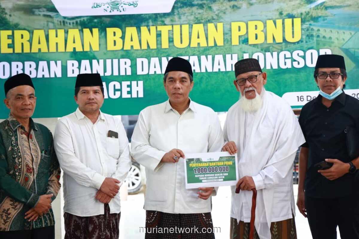 PBNU Salurkan Rp1 Miliar dan Ribuan Paket Sembako untuk Korban Bencana Aceh