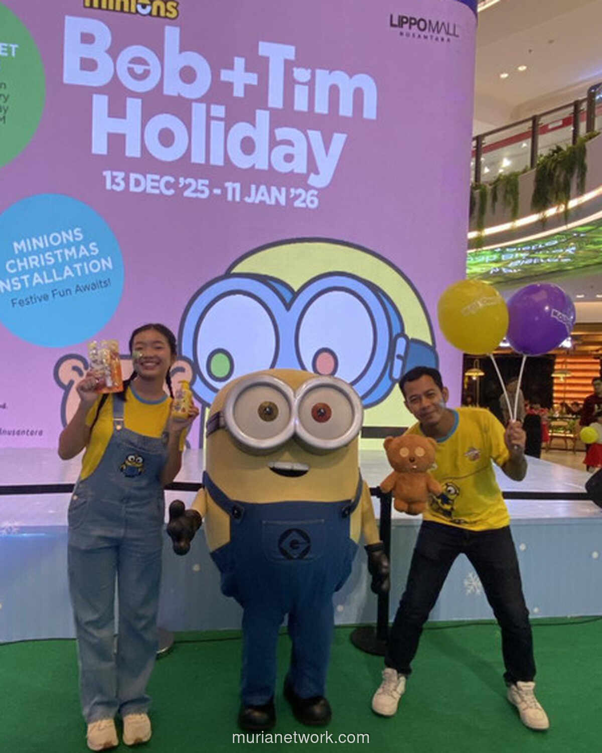 Minions Ramaikan Lippo Mall Nusantara dengan Magical Christmas dan Lari 5K