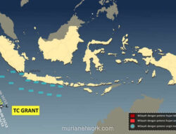 Siklon Tropis Grant Menguat, Gelombang Tinggi Ancam Perairan Selatan Jawa