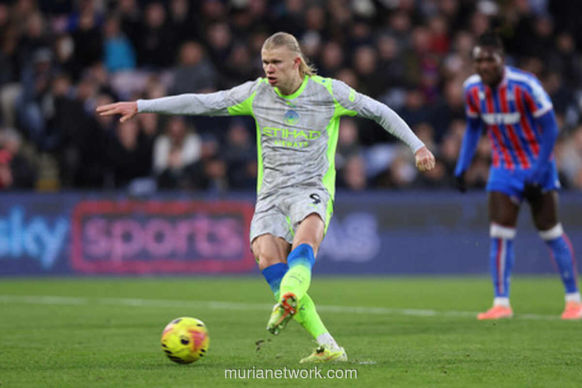 City Bungkam Crystal Palace 3-0, Haaland Cetak Brace di Selhurst Park