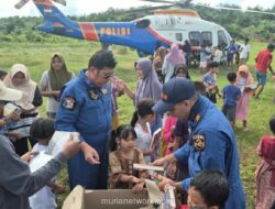 Helikopter Polri Menembus Banjir, Bantuan Turun dari Langit untuk Aceh Tamiang